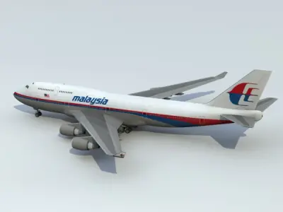747-400 Malaysia Airlines 3D model