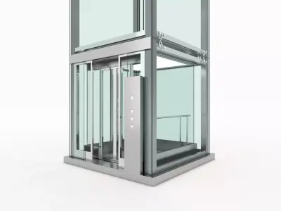 Elevator tall glass 3D model
