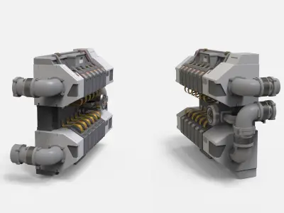 sci-fi Architecture kitbash 48 3D model