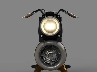 Hover Jet Bike Sci-Fi Low-poly 3D model