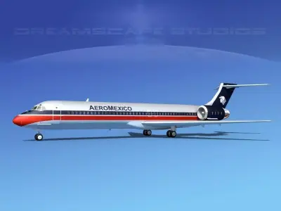 McDonnell Douglas MD-87 Aero Mexico 2 3D model