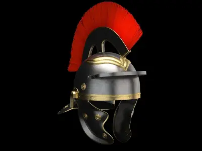Roman legionnaire helmet Low-poly 3D model