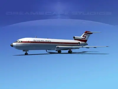 Boeing 727-200 Sterling 3D model