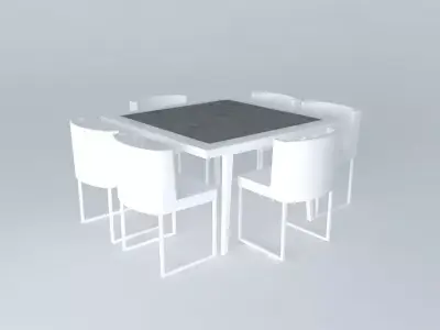 Kitchen Dining Set Free 3D model