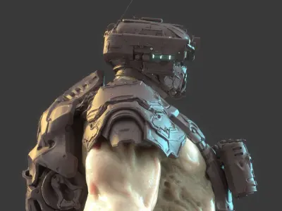 Cyborg Warrior 3D model