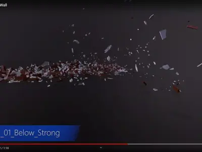 BrickWall 01 Below Strong Low-poly 3D model