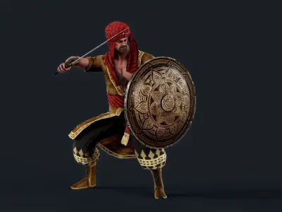 PERSIAN 4  Low-poly 3D model