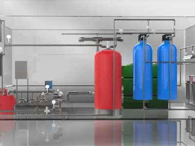 Water purification system 3D model