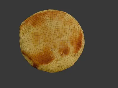 Golden-Brown Biscuit Low-poly 3D model