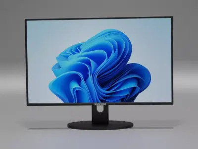 Desktop Moniter Low-poly 3D model