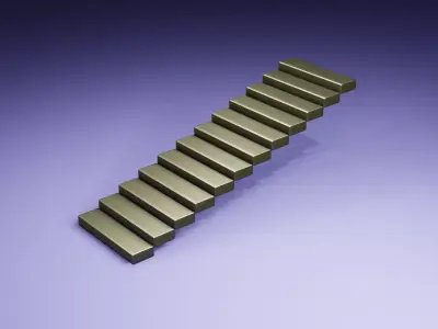 Linear Stairs Free 3D model