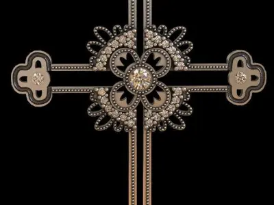 Historic Look Diamond Cross 3D print model