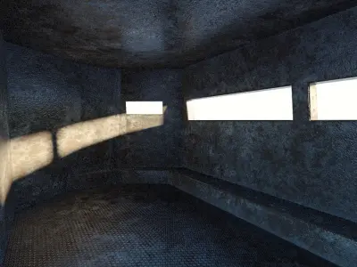 Small Bunker Low-poly 3D model