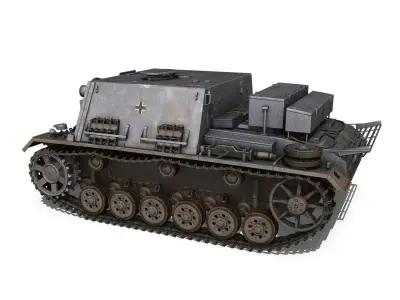 Self-propelled heavy Infantry Gun - StuIG 33B 3D model