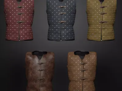 Brigandine Medieval Armor Low-poly 3D model