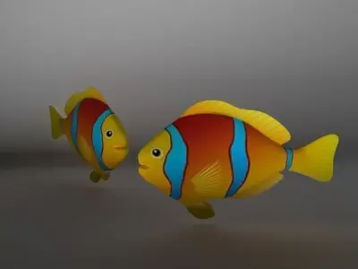 Coral Reef Fish Low-poly 3D model