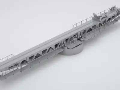 Plane Launch Pad - World War 2 Battleship 3D model