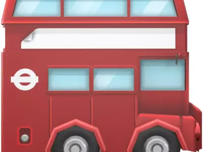 London double decker bus Low-poly 3D model