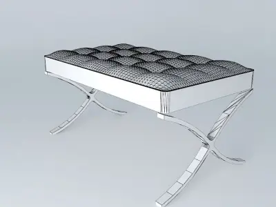 Barcelona Stool Free 3D model