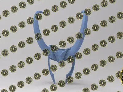 Loki New Helmet Crown Thor Ragnarok Version for 3d printing 3D model