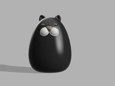 Watering cat 3D print model