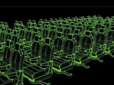 airplane seats 3D model
