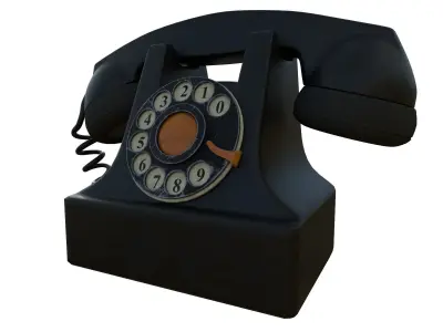 Telephone old fashioned Free 3D model