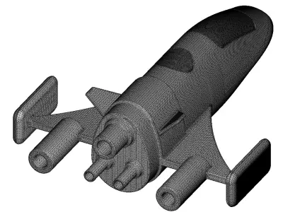 Cartoon Space Ship Toy 3D print model