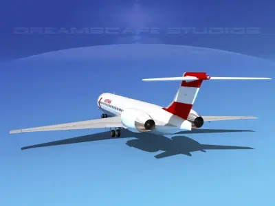 McDonnell Douglas MD-87 Austrian 3D model