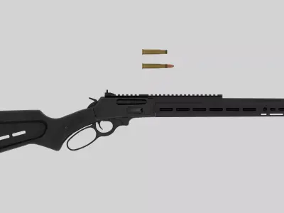 Marlin dark series model 336 Low-poly 3D model