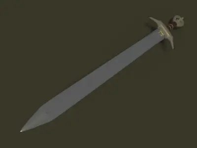 Medieval Sword and Shield 3D model