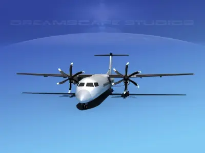Dehaviland DHC-8 400 Unmarked 1 3D model