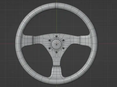 OMP Racing Streering wheel Free low-poly 3D model