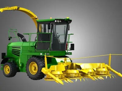 JD - 7300 Forage Harvester Combine 3D model