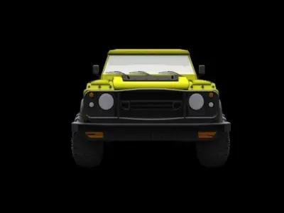 Kahn-avci-6x6 land rover jeep Low-poly 3D model