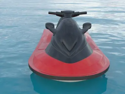 Jet Ski Low-poly 3D model