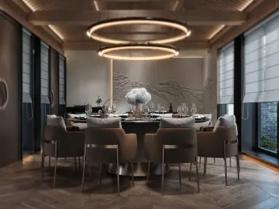 Restaurant private room 126 3D model