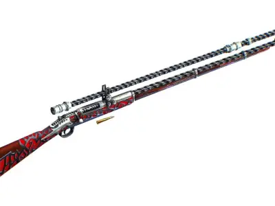 High-precision Sniper Rifle 03 Low-poly 3D model