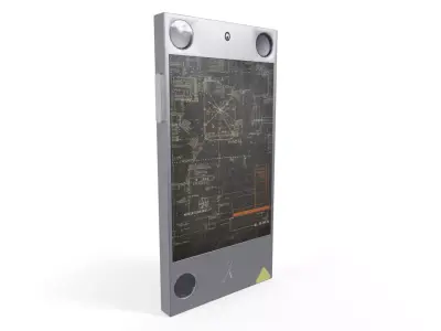 Sci-Fi Phone Low-poly 3D model