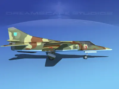 Mig-27 Flogger LP Ukraine Low-poly 3D model