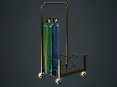 Gas Cylinder 3A Low-poly 3D model