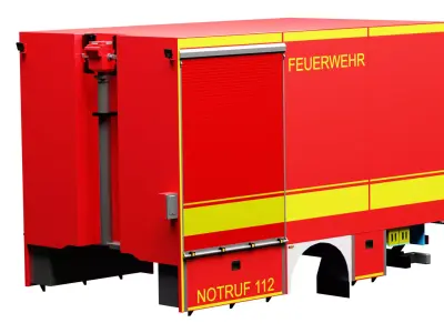Feuerwehr Logistik Aufbau klein 3D model