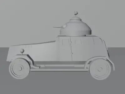 3D Vickers Crossley Low-poly 3D model