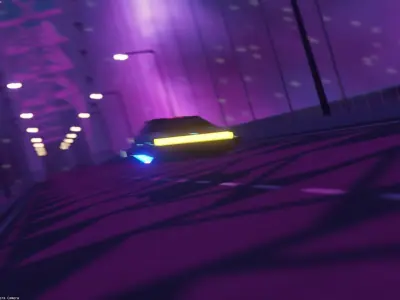 flying car Low-poly 3D model