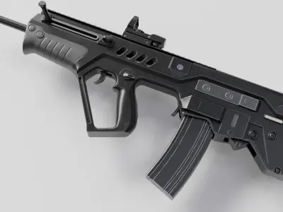 TAR-21 or Fort-221 Low-poly 3D model