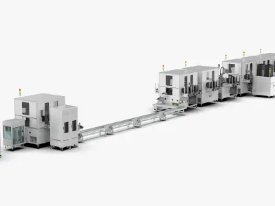 Automatic 8-Channel TR Component Integrated Assembly Line 3D model