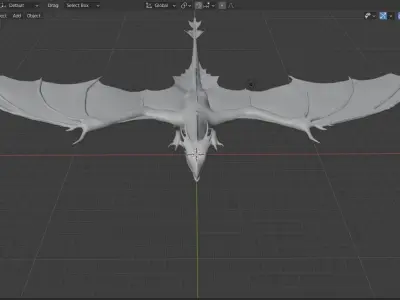 Dragon wyvern Low-Poly  Low-poly 3D model