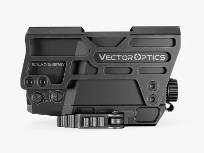 Solar Powered Red Dot Sight Low-poly 3D model