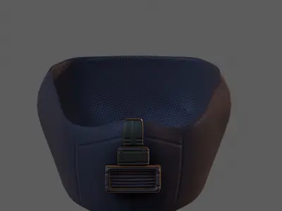 Gas mask helmet 3d model scifi Low-poly  Low-poly 3D model 554