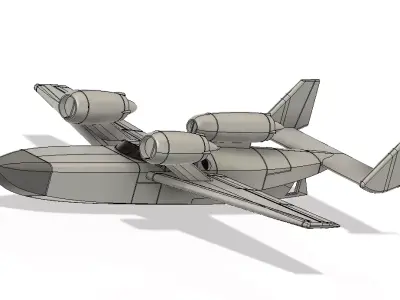Convair Submarine Aircraft 3D print model